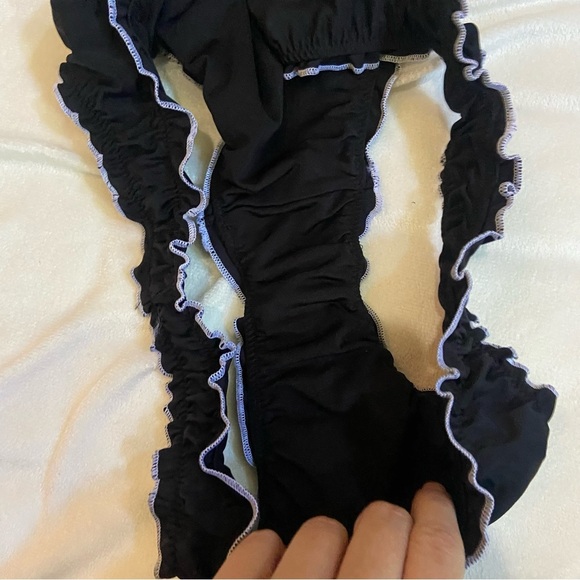 New! Frankie's Bikinis x PINK Hudson Ruffled Bloomer Bikini Bottom 1574 - Picture 6 of 8